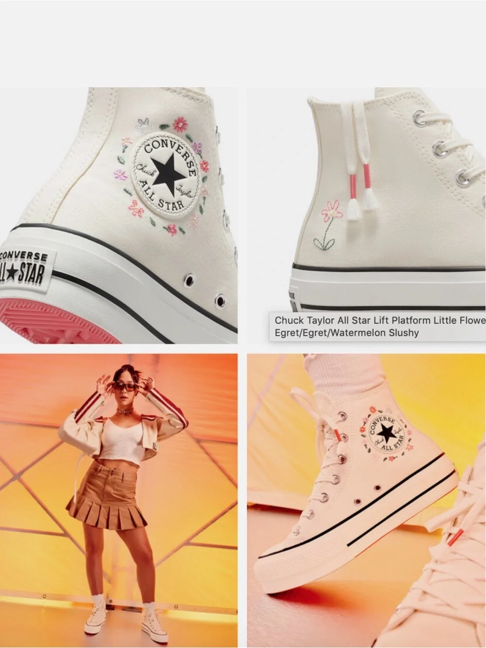 Chuck Taylor All Star Lift Platform Little Flowers